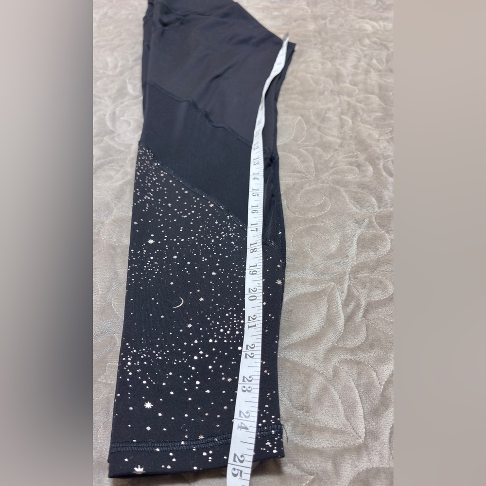 Old Navy Active Go-Dry Black Galaxy Print Leggings S Petite High Rise - Picture 4 of 7